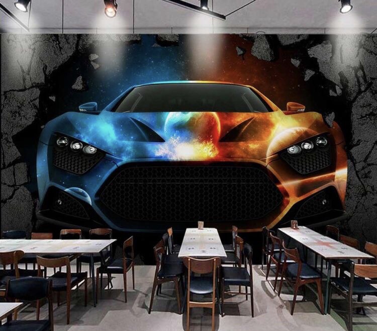 vẽ tranh tường quán cà phê - Vẽ tranh tường NU