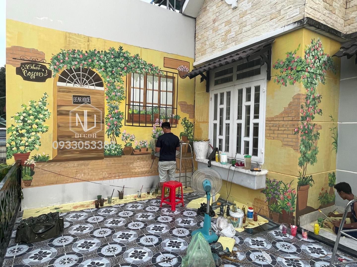 Vẽ tranh tường quán ăn nhà hàng - Vẽ tranh tường NU