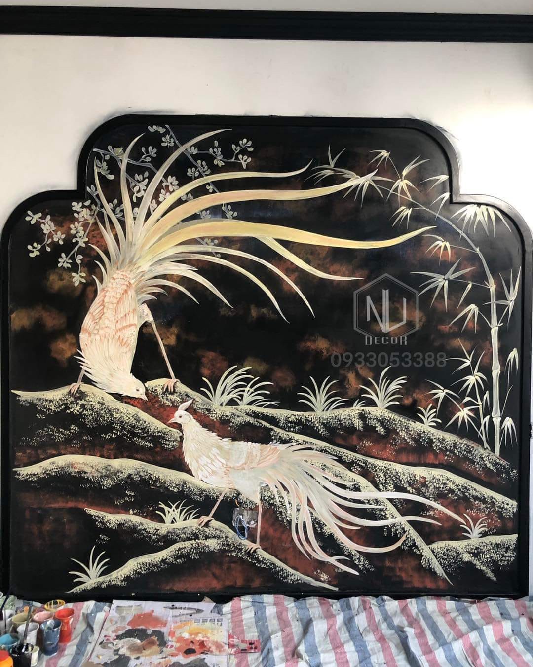 Vẽ tranh tường phòng ngủ do Vẽ Tranh Tường NU thực hiện