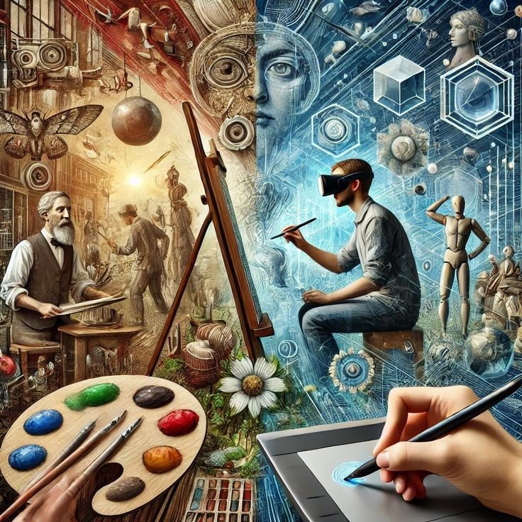 nghệ thuật kết hợp AI - vẽ tranh tường NU