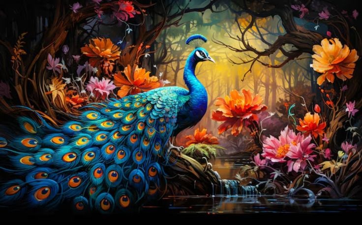 tranh do AI sáng tạo - Vẽ tranh tường NU