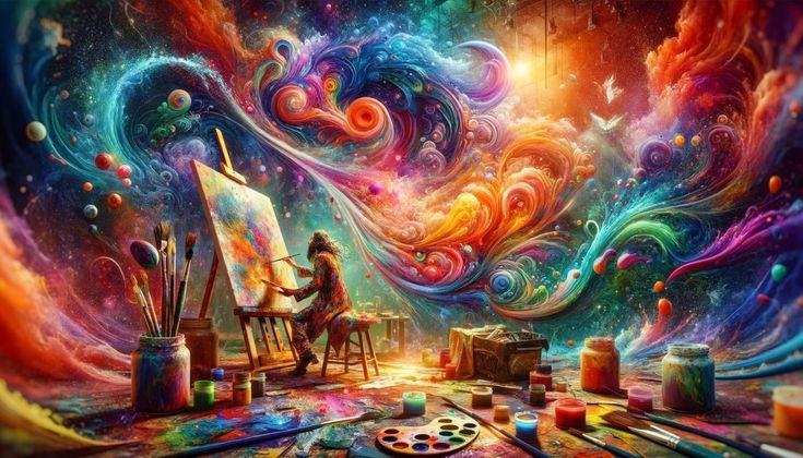 cả thế giới xuất hiện khi họa sĩ vẽ tranh - vẽ tranh tường NU